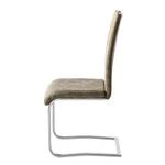 Chaises cantilever Nevia II (lot de 2) Tissu / Métal - Chêne - Gris