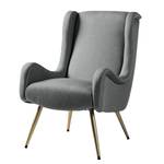 Fauteuil Emly geweven stof - grijs