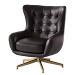 Fauteuil Bruff Cuir véritable - Marron foncé