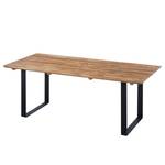 Table BalliduWOOD Chêne massif / Métal - Chêne / Noir - Largeur : 200 cm