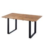 Table BalliduWOOD Chêne massif / Métal - Chêne / Noir - Largeur : 160 cm