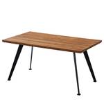 Table MilingWOOD Chêne massif / Métal - Chêne / Noir - Largeur : 160 cm