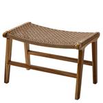 Hocker Sulina Papiergeflecht / Teakholz massiv - Natur / Teak