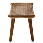 Hocker SULINA Papiergeflecht / Teakholz massiv - Natur / Teak