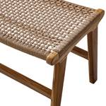 Hocker SULINA Papiergeflecht / Teakholz massiv - Natur / Teak