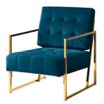 Fauteuil Cocora I fluweel - marineblauw