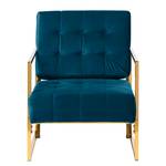 Fauteuil Cocora I fluweel - marineblauw