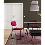 Chaises Paulista (lot de 2) Velours / Fer - Noir - Bordeaux