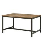 Table Dahab Bois recyclé orme massif / Acier - Orme / Noir - Largeur : 140 cm