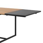 Table Frahan Métal - Chêne sauvage / Noir - Avec 2 plateaux à emboîter