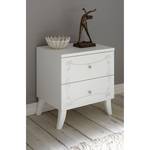 Tables de chevet Olema (lot de 2) Blanc - Bois manufacturé - 51 x 56 x 39 cm