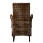 Sedia con braccioli Esquina Similpelle / Rattan - Marrone vintage / Marrone chiaro screziato