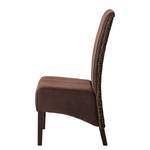 Chaises Julio (lot de 2) Imitation cuir / Rotin - Marron vintage / Marron clair chiné