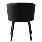Gestoffeerde stoel Sollia geweven stof/massief beukenhout - zwart - Zwart