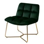 Loungefauteuil Romy fluweel - donkergroen