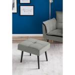 Fauteuil Trilla incl. hocker - fluweel - grijs