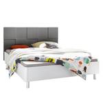 Bed Coux Wit/grafietkleurig - Breedte: 190 cm