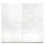 Armoire à porte coulissante Laussonne Blanc brillant / Blanc mat - Largeur : 220 cm