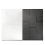 Armoire à portes coulissantes Coux Blanc / Graphite - Largeur : 275 cm