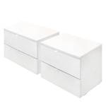 Table de chevet Coux (lot de 2) Blanc - Bois manufacturé - 51 x 42 x 39 cm