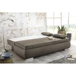 Boxspring-Schlafsofa Madang Webstoff Webstoff - Hellbraun