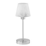Tafellamp Luis melkglas/nikkel - 1 lichtbron - Zilver