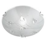 Plafondlamp Carbonado melkglas/chroom - 1 lichtbron