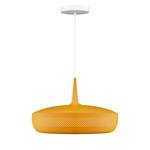 Hanglamp Clava Dine aluminium/kunststof - 1 lichtbron - Geel/wit