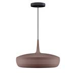 Suspension Clava Dine Aluminium / Matière plastique - 1 ampoule - Marron / Noir