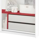 Lade-element Enjoy Rood - Wit - Plaatmateriaal - 119 x 38 x 44 cm