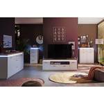 Tv-meubel Mundai Incl. verlichting - wit/Wotan eikenhouten look