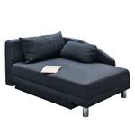 Longchair New Ross (met slaapfunctie) vlakweefsel - Donkerblauw