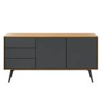 Dressoir Danica eikenhout/mat donkergrijs