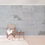 Vliestapete Große Betonplatten Vliespapier - Hellgrau - 336 x 225 cm