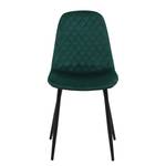 Chaise Rudine Microfibre/ Acier - Noir - Vert émeraude