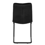 Chaise cantilever Seline Microfibre/ Acier - Noir - Noir - Lot de 2