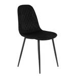 Chaise Rudine Microfibre/ Acier - Noir - Noir - Lot de 2