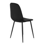 Chaise Rudine Microfibre/ Acier - Noir - Noir - Lot de 2