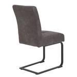 Chaises cantilever Onlay (lot de 2) Microfibre/ Acier - Anthracite / Noir