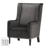 Fauteuil Mirina I Velours - Velours Ravi: Gris - Noir