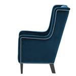 Fauteuil Mirina I fluweel - Velours Ravi: Marineblauw - Zwart