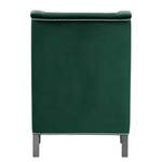 Fauteuil Mirina I fluweel - Velours Ravi: Antiek groen - Zwart