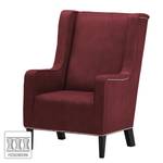 Fauteuil Mirina I Velours - Microfibre Yona: Bordeaux - Noir