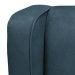 Fauteuil Mirina I Velours - Microfibre Yona: Bleu marine - Noir