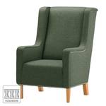 Fauteuil Mirina I Velours - Tissu Ala: Vert - Beige