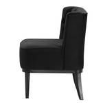 Fauteuil Farida I fluweel - Velours Ravi: Zwart