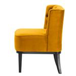 Fauteuil Farida I Velours - Velours Ravi: Jaune moutarde