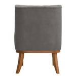 Fauteuil Farida I Velours - Microfibre Yona: Gris