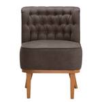 Fauteuil Farida I Velours - Microfibre Yona: Marron foncé