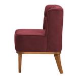 Fauteuil Farida I Velours - Microfibre Yona: Bordeaux